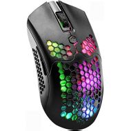 ZIYOU LANG Wireless Gaming Mouse,16 RGB Backlit Ultralight Wireless/Wired Mice with Programmable Driver,Rechargeable 800mA Battery,Pixart 3325 12000 DPI,Lightweight Honeycomb Shell for PC Gam