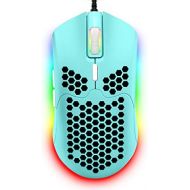 ZIYOU LANG Wired Lightweight Gaming Mouse,6 RGB Backlit Mouse with 7 Buttons Programmable Driver,6400DPI Computer Mouse,Ultralight Honeycomb Shell Ultraweave Cable Mouse for PC Gamers,Xbox,PS