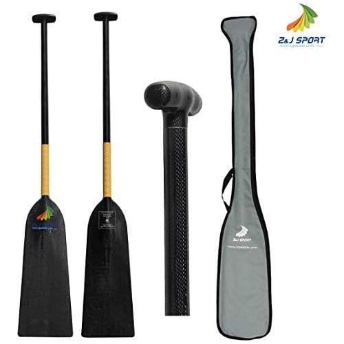  [아마존베스트]Z&J SPORT ZJ Sport New IDBF Approved 1-Piece Carbon Fiber Dragon Boat Paddle Storm Model