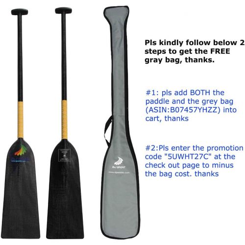  [아마존베스트]Z&J SPORT ZJ Sport New IDBF Approved 1-Piece Carbon Fiber Dragon Boat Paddle Storm Model