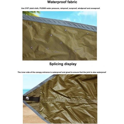  ZJDU Waterproof Hammock Tarp - Portable Waterproof Windproof Anti-UV Camping Tarp Shelter Tent,for Hiking, Camping & Backpacking,with Drawstring and Accessories