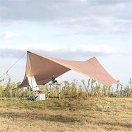 ZJDU Camping Tent Tarps,Hammock Rain Fly Tent Tarp,Beach Sunshade, Waterproof UV Protection Canopy Tent Tarp Shelter,with Tarpaulin Poles and Accessories,for Picnic, Hiking, Outdoo