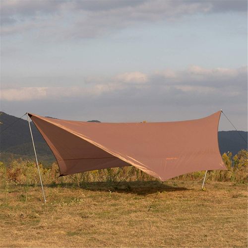  ZJDU Camping Tent Tarps,Hammock Rain Fly Tent Tarp,Beach Sunshade, Waterproof UV Protection Canopy Tent Tarp Shelter,with Tarpaulin Poles and Accessories,for Picnic, Hiking, Outdoo