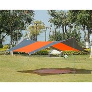 ZJDU Rain Fly Tent Tarp - Waterproof Lightweight Survival Gear Versatile Shelter for Camping, Hiking, Backpacking, Hammock, and Outdoor Living - 4.1X 4.1M