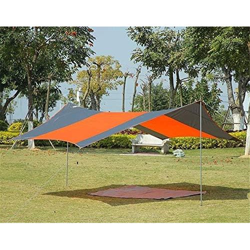  ZJDU Rain Fly Tent Tarp - Waterproof Lightweight Survival Gear Versatile Shelter for Camping, Hiking, Backpacking, Hammock, and Outdoor Living - 4.1X 4.1M
