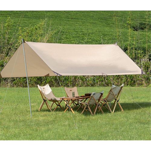 ZJDU Tent Tarp,Portable Waterproof Sun-Proof Ripstop Rain Fly Tent,Lightweight Shelter Sun Shade Awning Canopy,with Tarp Poles, for Camping Hiking Fishing Picnic