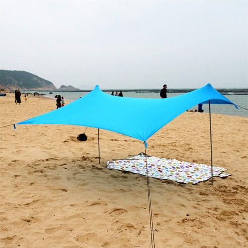  ZJDU Beach Tent Shade,Upgraded Large Sun Shade Canopy 300×280×200CM,UPF50 UV Protection Sun Shelter,with 4 Sandbag and 2 Support Rods, for The Beach,Camping and Outdoors Activities