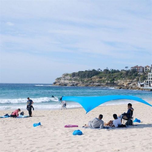  ZJDU Beach Tent Shade,Upgraded Large Sun Shade Canopy 300×280×200CM,UPF50 UV Protection Sun Shelter,with 4 Sandbag and 2 Support Rods, for The Beach,Camping and Outdoors Activities