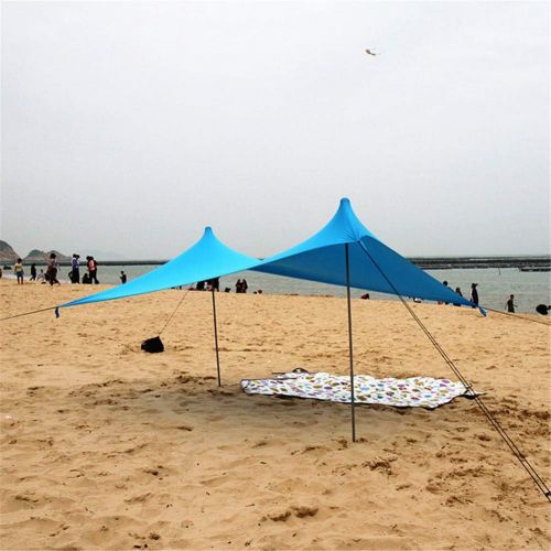  ZJDU Beach Tent Shade,Upgraded Large Sun Shade Canopy 300×280×200CM,UPF50 UV Protection Sun Shelter,with 4 Sandbag and 2 Support Rods, for The Beach,Camping and Outdoors Activities