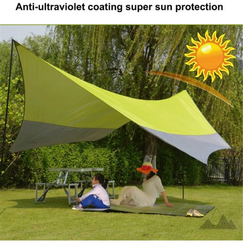  ZJDU Beach Tent Sun Shelter Outdoor Shade,Waterproof Sun Shade Shelter, with Support Rod and Accessories,for Camping Trips, Fishing, Backyard Fun Or Picnics
