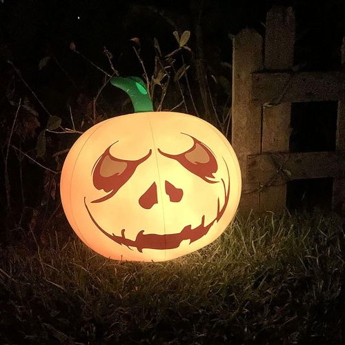  할로윈 용품ZJDU Halloween Inflatables Pumpkin/Eye Inflatable LED Luminous with Remote Control Halloween Party Decoration, Suitable for Garden, Living Room, Corridor (Color : Pumpkin)