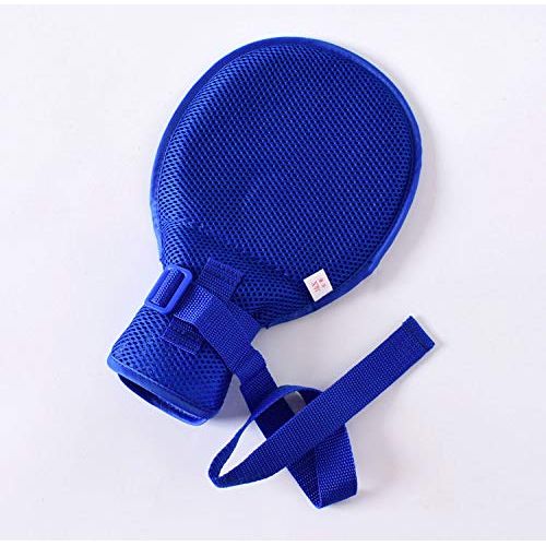  ZJDU Medical Restraints Patient Hand Infection Protectors Mitts,Anti-Pull Tube Restraint Gloves, Old Mans Anti-Scratch Restraint Hand, Bed-Ridden Anti-Grab Ventilation Grid (one Pa