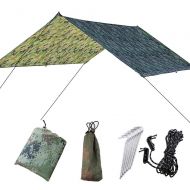 ZJDU Hammock Rain Fly Tent Tarp -Large Waterproof Camping Tarp Shelter UV Protection Lightweight Ripstop Nylon Picnic Mat for Camping Hiking Backpacking