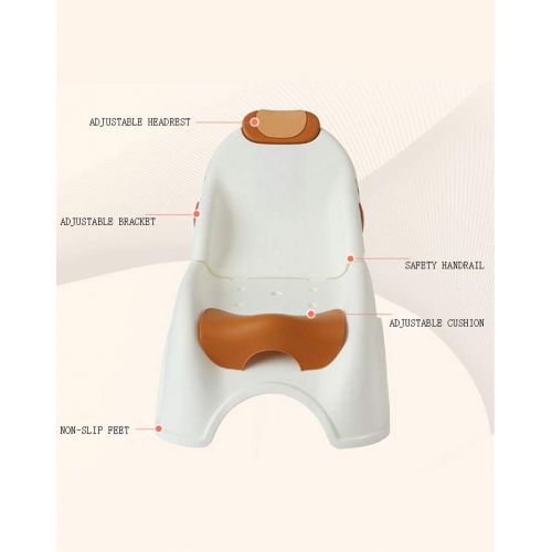  ZJWZ Childrens Shampoo Chair Baby Shampoo Dual-Use Reclining Can Sit Children Home Convenient and Practical.