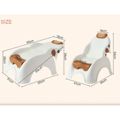  ZJWZ Childrens Shampoo Chair Baby Shampoo Dual-Use Reclining Can Sit Children Home Convenient and Practical.