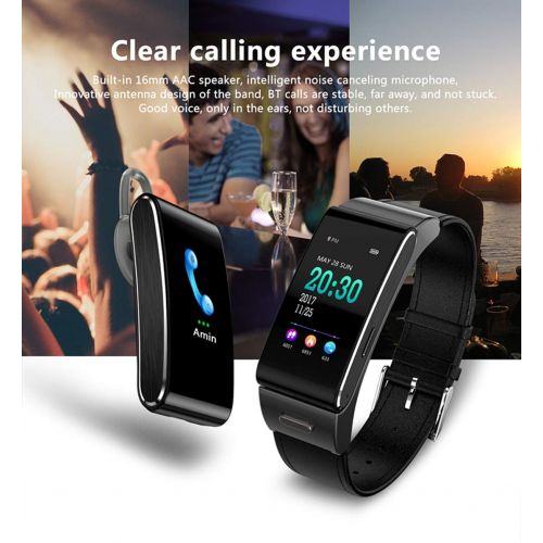  ZJXHAO Smart Sports Watch IP68 Waterproof, Metal Body Milan Strap, Imitation Diamond Cutting Rhinestones, Fitness Tracker, Heart Rate Monitor, Sleep Monitoring, Bluetooth Camera