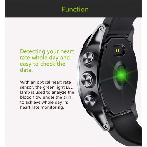  ZJXHAO 2019 versionSmart Watch, Waterproof Fitness Activity Tracker with Heart Rate Monitor, Wearable Oxygen Blood Pressure Wrist Watch, Bluetooth Running GPS Tracker Sport Band