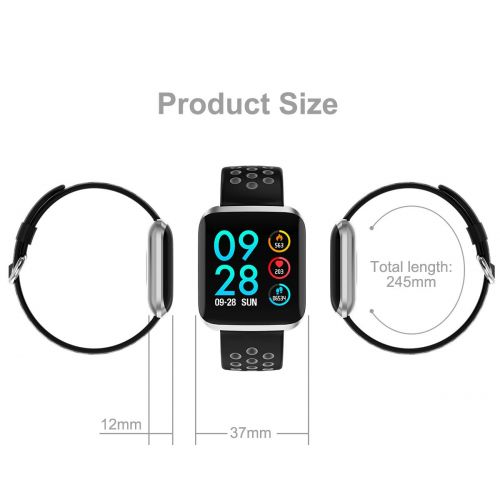  ZJXHAO 2019 versionSmart Watch, Waterproof Fitness Activity Tracker with Heart Rate Monitor, Wearable Oxygen Blood Pressure Wrist Watch, Bluetooth Running GPS Tracker Sport Band