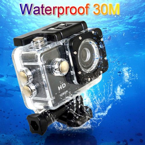  ZJY Action Camera, 4K 2.0 LCD HD Sports Cam Underwater Waterproof 30M 120°Wide-Angle Lens with Mounting Accessories Kit