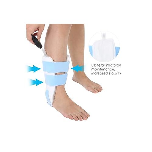  ZJchao Foam Ankle Stirrup Brace, Foot Drop Torn ligaments Post-Op Cast Support Splint Reduce Swelling and Inflammation Ankle Brace for Strain Sprain Arthritis