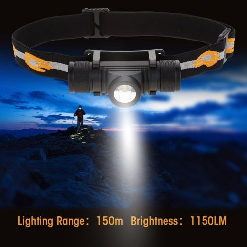  ZJchao Headlamp,USB Rechargeable Professional Ultra-Bright Outdoor Headlight Waterproof Headlight (Camping, Hiking and Dog Walking)