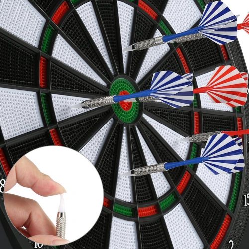  ZJchao Electronic Soft Tip Dartboard LCD Display 15 Inch Target Face 6 Soft Tip Darts