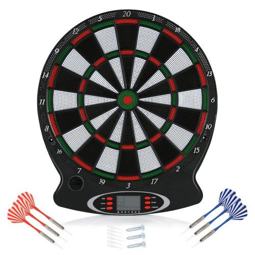  ZJchao Electronic Soft Tip Dartboard LCD Display 15 Inch Target Face 6 Soft Tip Darts