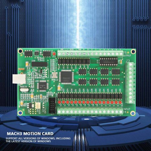  ZJchao Mach3 CNC Controller, 34 Axis USB Mach3 Motion Card 200KHz Breakout Board Interface for All Versions of Mach3 and Machine Windows((3 axis))