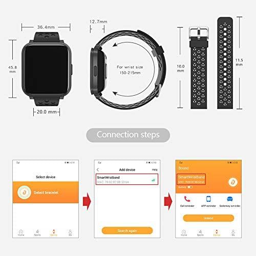  [아마존베스트]ZKCREATION Smartwatch, 1.3 inch Full Touchscreen Fitness Watch with Heart Rate Monitor, Sports Watch, Smartwatch, Fitness Tracker with Pedometer, Sleep Monitor, Music Control, Stop