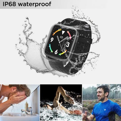  [아마존베스트]ZKCREATION Smartwatch, 1.3 inch Full Touchscreen Fitness Watch with Heart Rate Monitor, Sports Watch, Smartwatch, Fitness Tracker with Pedometer, Sleep Monitor, Music Control, Stop