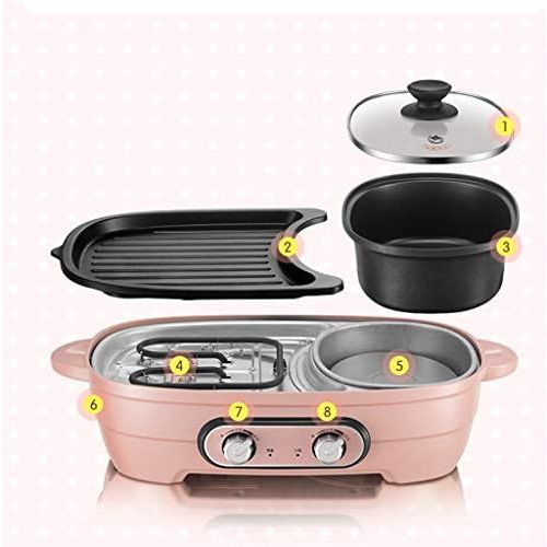  [아마존베스트]ZLDGYG Multi-Function Two-in-One Electric Smokeless Non-Stick Barbecue Grilled Baking Pan Separable Baking Pan