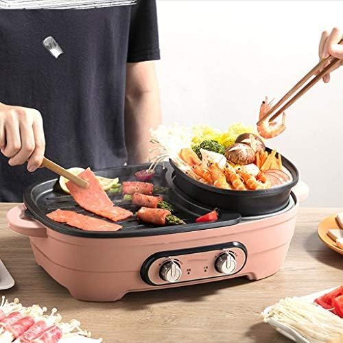  [아마존베스트]ZLDGYG Multi-Function Two-in-One Electric Smokeless Non-Stick Barbecue Grilled Baking Pan Separable Baking Pan