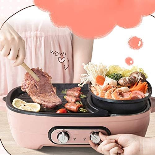  [아마존베스트]ZLDGYG Multi-Function Two-in-One Electric Smokeless Non-Stick Barbecue Grilled Baking Pan Separable Baking Pan