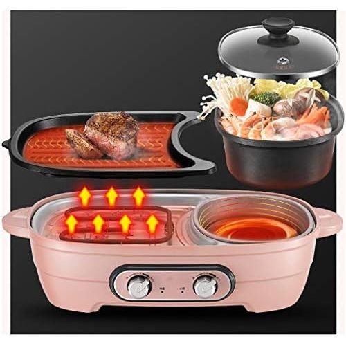  [아마존베스트]ZLDGYG Multi-Function Two-in-One Electric Smokeless Non-Stick Barbecue Grilled Baking Pan Separable Baking Pan