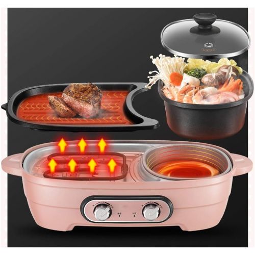  [아마존베스트]ZLDGYG Multi-Function Two-in-One Electric Smokeless Non-Stick Barbecue Grilled Baking Pan Separable Baking Pan