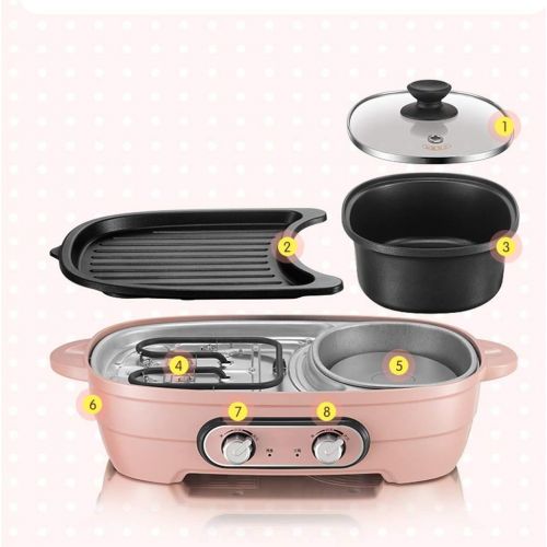  [아마존베스트]ZLDGYG Multi-Function Two-in-One Electric Smokeless Non-Stick Barbecue Grilled Baking Pan Separable Baking Pan