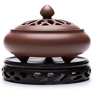 인센스스틱 ZLDGYG Ancient Pottery Incense Burner Ceramic Coil Censer Zen Room Decoration Meditation Stick Incense Holder Buddha Decor (Color : C, Size : 4.5 in x3 in)