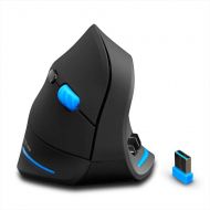 [아마존베스트]ZLOT Vertical Wireless Mouse,2.4G USB Optical Ergonomic Mice with 3 Adjustable DPI 1000/1600/2400 and 6 Buttons for Laptop, PC, Computer, Desktop, Black