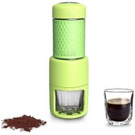 ZLQF Kaffeemaschine Tragbare Manuelle Cappuccino Quick Cold Brew Alles-in-Einem fuer zu Hause Buero Reisen Outdoor Camping,Green