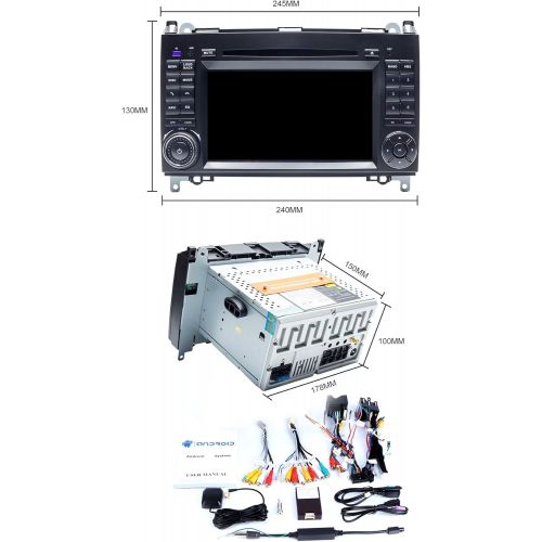  ZLTOOPAI Android 10.0 Car Radio for Mercedes Benz Sprinter/Vito W639 / Viano / B200 / B150 / B170 / A180 / A150 / B Class W245 / A Class W169 / VW Crafter / VW LT3 2G+32G Double Di