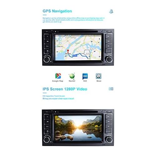  ZLTOOPAI Car Multimedia Player for VW Volkswagen Touareg T5 Transporter Android 10 Octa Core 4G RAM 64G ROM 7 Inch IPS Double DIN Car Radio Audio Stereo GPS Navigation