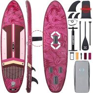 ZLX 11.5 FT Inflatable Stand Up Paddle Board Skill Levels, Adults & Youth - Wide Stable Design, Non-Slip Deck, Adjustable Paddle, Safety Leash, and Carry Bag Included