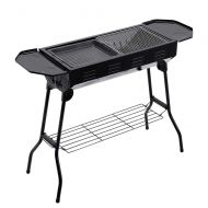 ZLZL Barbecue Grill, Portable Folding Charcoal Barbecue Desk Tabletop Outdoor Stainless Steel Smoker BBQ for Picnic Garden Terrace Camping Travel Full Set Tool