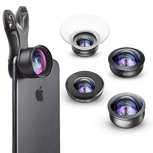  ZM&M 5 in 1 Phone Camera Lenses,Universal 18X Clip-On Telephoto Monocular Telescope Mobile Zoom Lens Compatible iPhone Samsung Galaxy Huawei and Most Android Smartphone