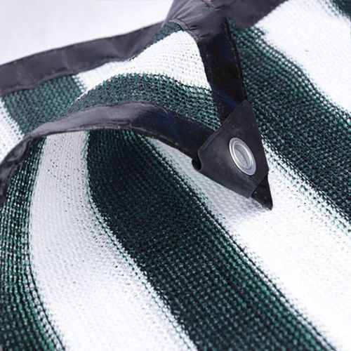  ZM Tarpaulin Encryption Thickened, Shade Sun Tarpaulin Net, Suitable for Balcony, Garden Tarp Sheet for Pickup Trucks, Various Sizes (Color : Green and White Stripes, Size : 5m8m)