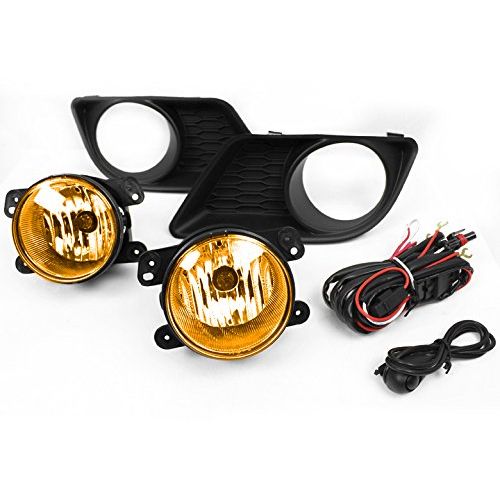  ZMAUTOPARTS For Dodge Charger Bumper Driving Yellow Fog Light Lamp W/Bulb+Cover+Switch Kit