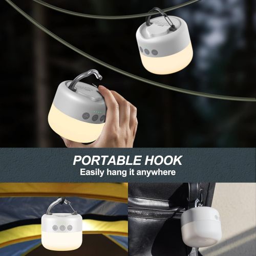  ZMNT 〔6700mAh〕1000LM Camping Lantern Rechargeable,Hanging LED Lights Bulbs，Camping Tent Light，Mini Lantern Flashlight for Emergency,Hurricane, Outdoor,Power Outage, Hiking,Battery Power