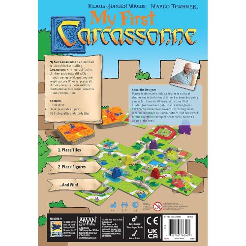  My First Carcassonne Board Game Board Game for Kids Board Game for Children Family Board Game Fun Game for Kids Ages 4 and up 2-4 Players Made by Z-Man Games