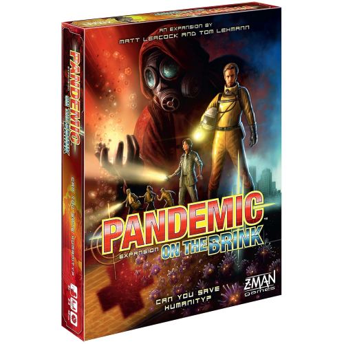  Pandemic on the Brink Board Game EXPANSION Family Board Game Strategy Board Game Cooperative Board Game Ages 8+ 2 to 5 players Average Playtime 45 minutes Made by Z-Man Games , Red