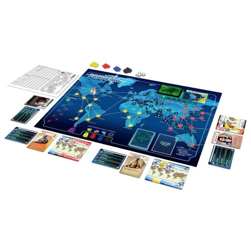  Pandemic on the Brink Board Game EXPANSION Family Board Game Strategy Board Game Cooperative Board Game Ages 8+ 2 to 5 players Average Playtime 45 minutes Made by Z-Man Games , Red